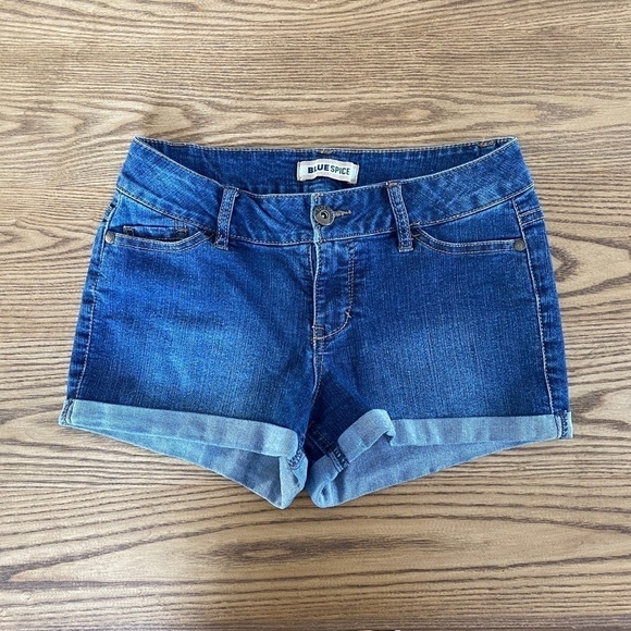 Blue Spice Jean Shorts - Picture 1 of 3